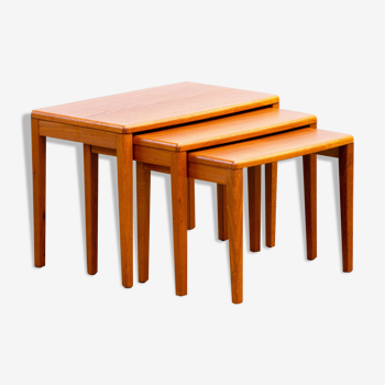 Scandinavian teak nesting coffee tables