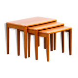 Tables basse gigogne scandinave en teck