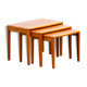 Scandinavian teak nesting coffee tables