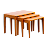Scandinavian teak nesting coffee tables