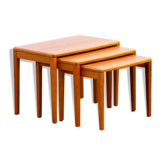 Tables basse gigogne scandinave en teck