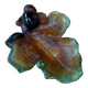 Daum glass paste leaf catchall