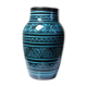 Small Safi vase, Moroccan vintage turquoise handcrafted pottery