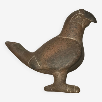 Vase zoomorph bird sculpture terracotta parrot, mexico, 70s