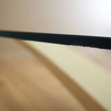 Table basse en verre, design italien, années 70, production : Italie