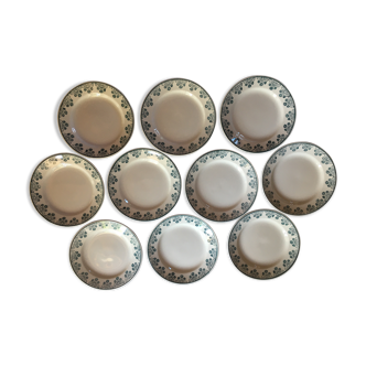 Suite de 10 assiettes anciennes Digoin