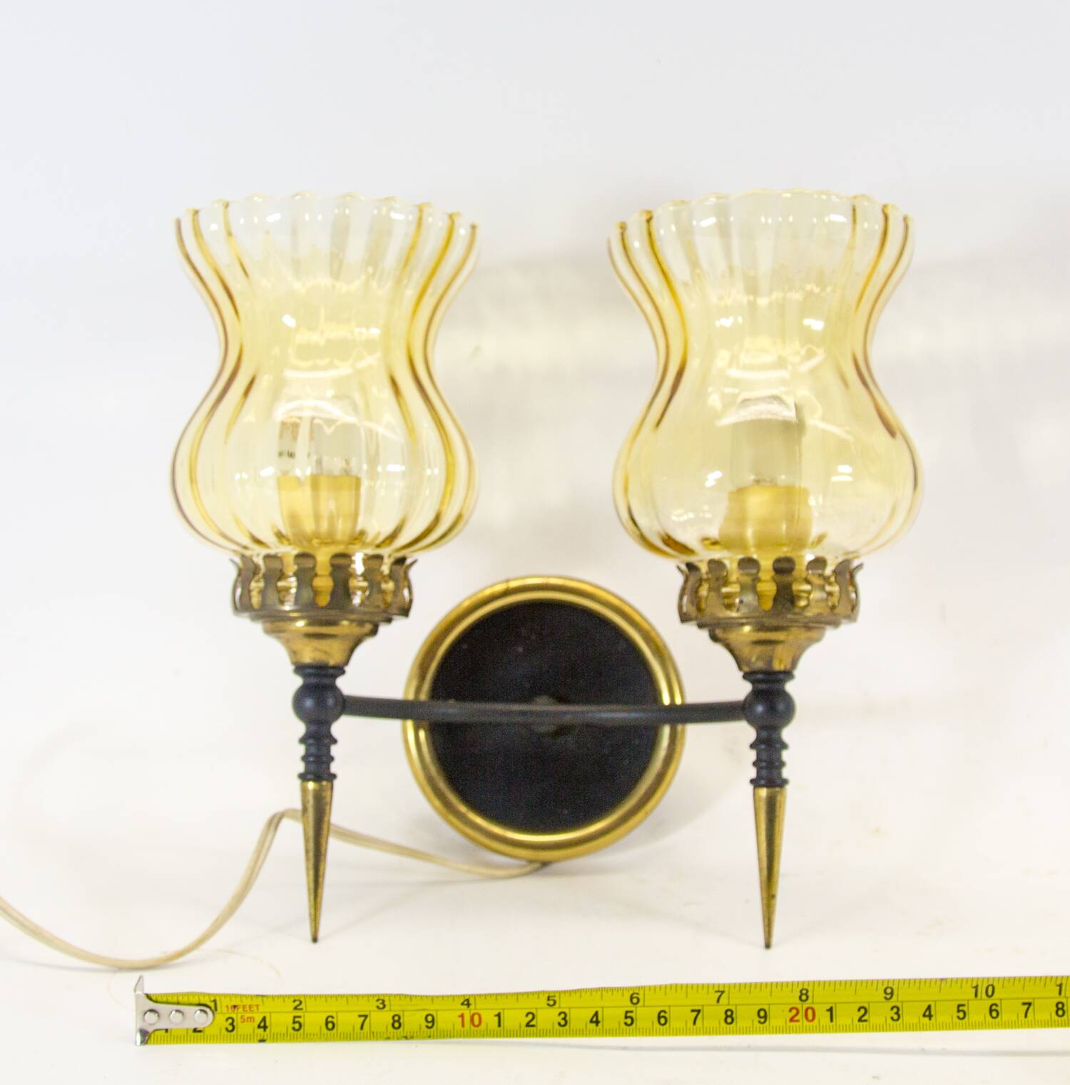 Double wall sconce | Midcentury Ialian design | Gio Ponti | vintage 50's