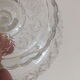 Arabesque molded crystal display cup serrated edges