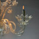 Lustre vénitien en verre de Murano, 6 bras de lumière, nouvelle électrification, vers 1930