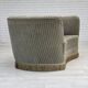 1970s, Danish 2-seater curved sofa, original furniture velour, beech wood.