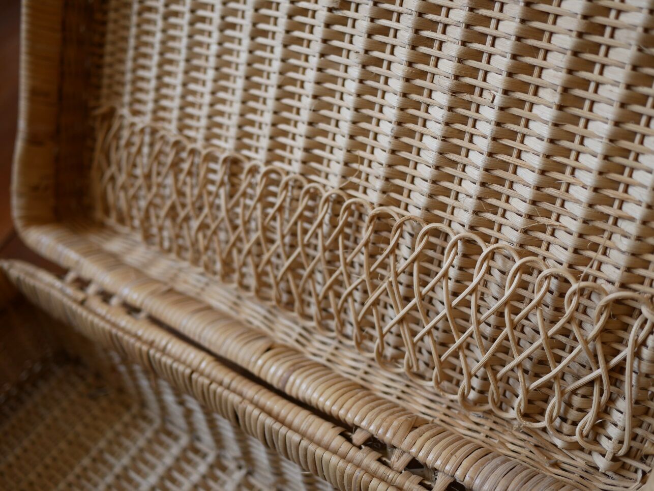 Suitcase vintage wicker