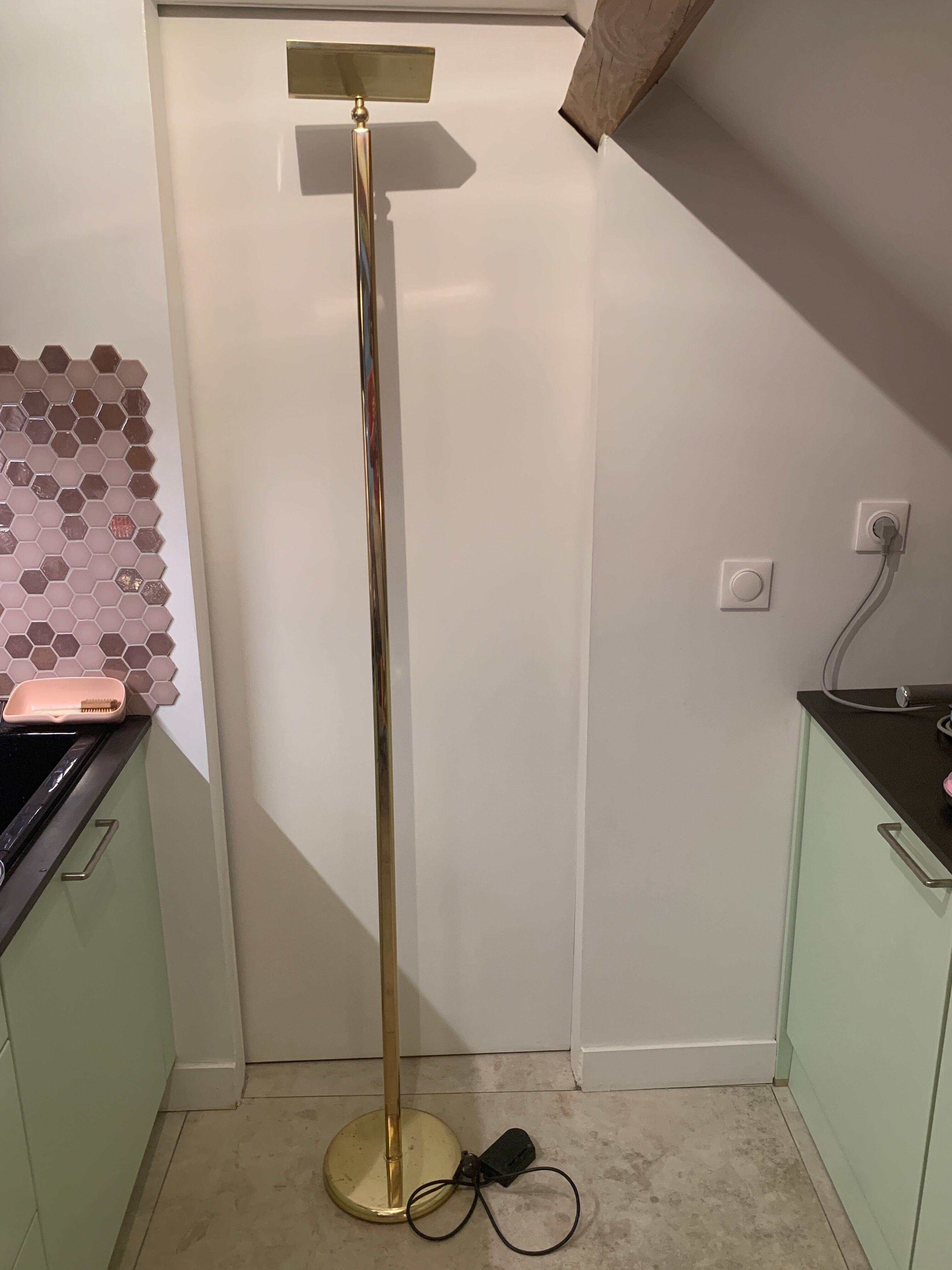 Italian brass floor lamp