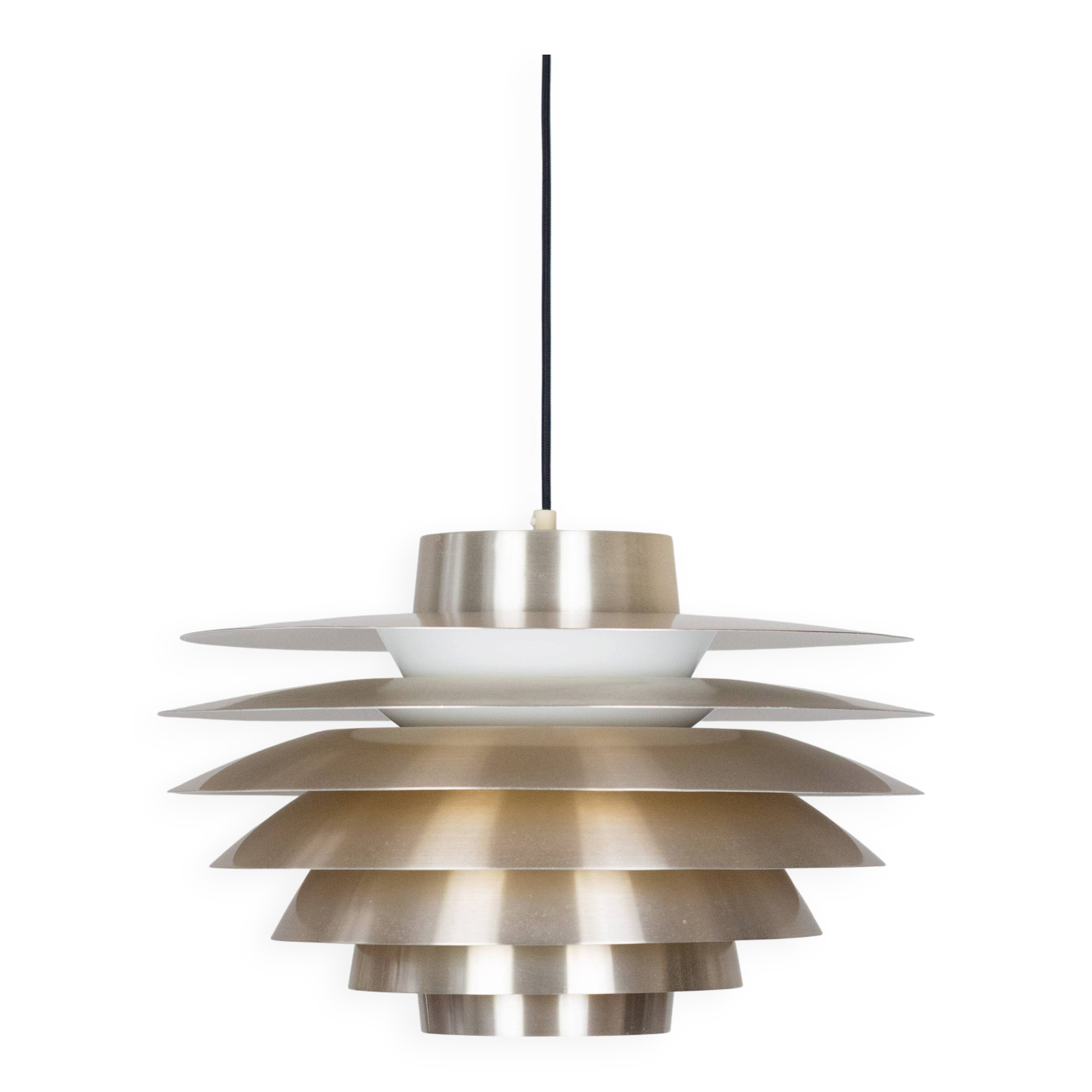 Lampe suspendue vintage danoise Verona par Svend Middelboe, Lyfa, 1962