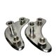 Ercuis, pair of 20th century silver-plated boomerang candlesticks