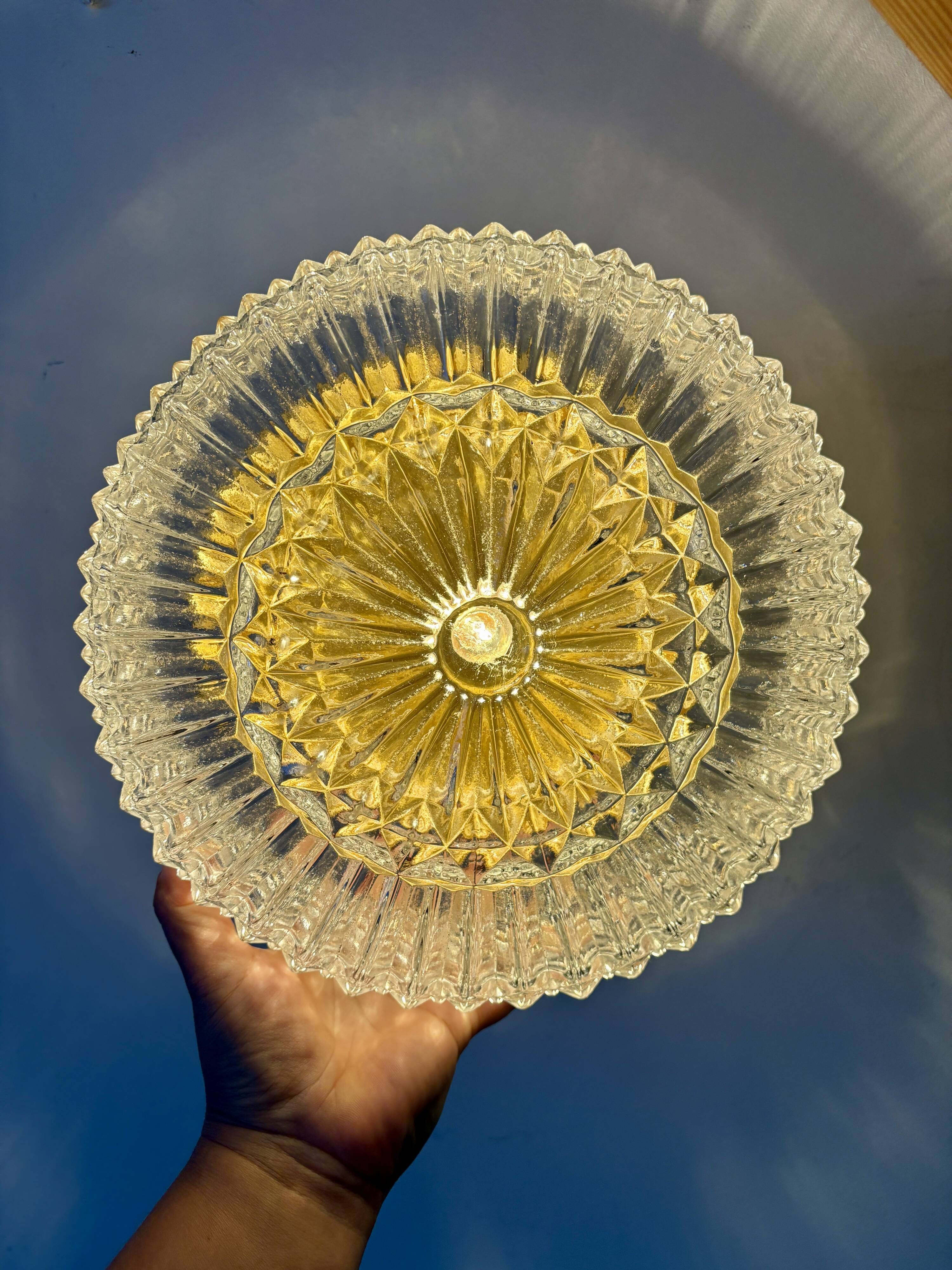 Vintage glass moulded globe wall/ceiling light.