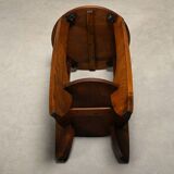 Dutch Art Deco Amsterdam School small side table or plant table solid oak