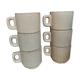 Lot 6 tasses expresso en grès