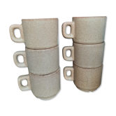 Lot 6 tasses expresso en grès