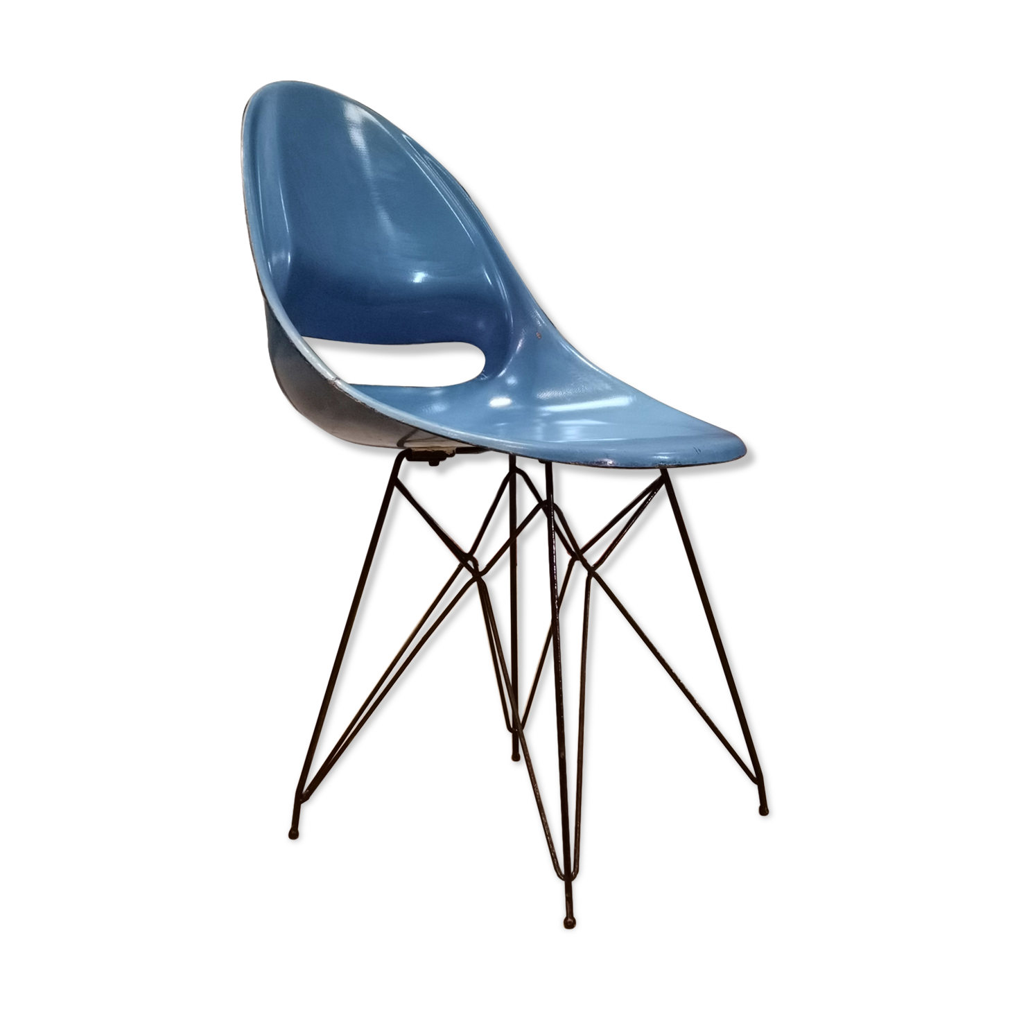 Blue chair Miroslav Navràtil for Vertex 1959