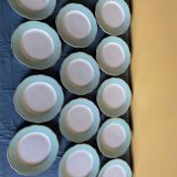 Set of green plates of water