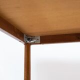 Coffee table in teak with brown ceramic tiles of danish design from the 1960s.