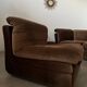 Old modular velvet sofa design from the 70s vintage 6 elements