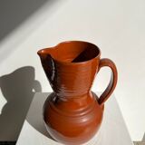 Two-tone brown ceramic wine pitcher H: 24cm