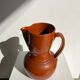 Two-tone brown ceramic wine pitcher H: 24cm