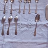 Cutlery in silvered metal, goldsmith Mondial