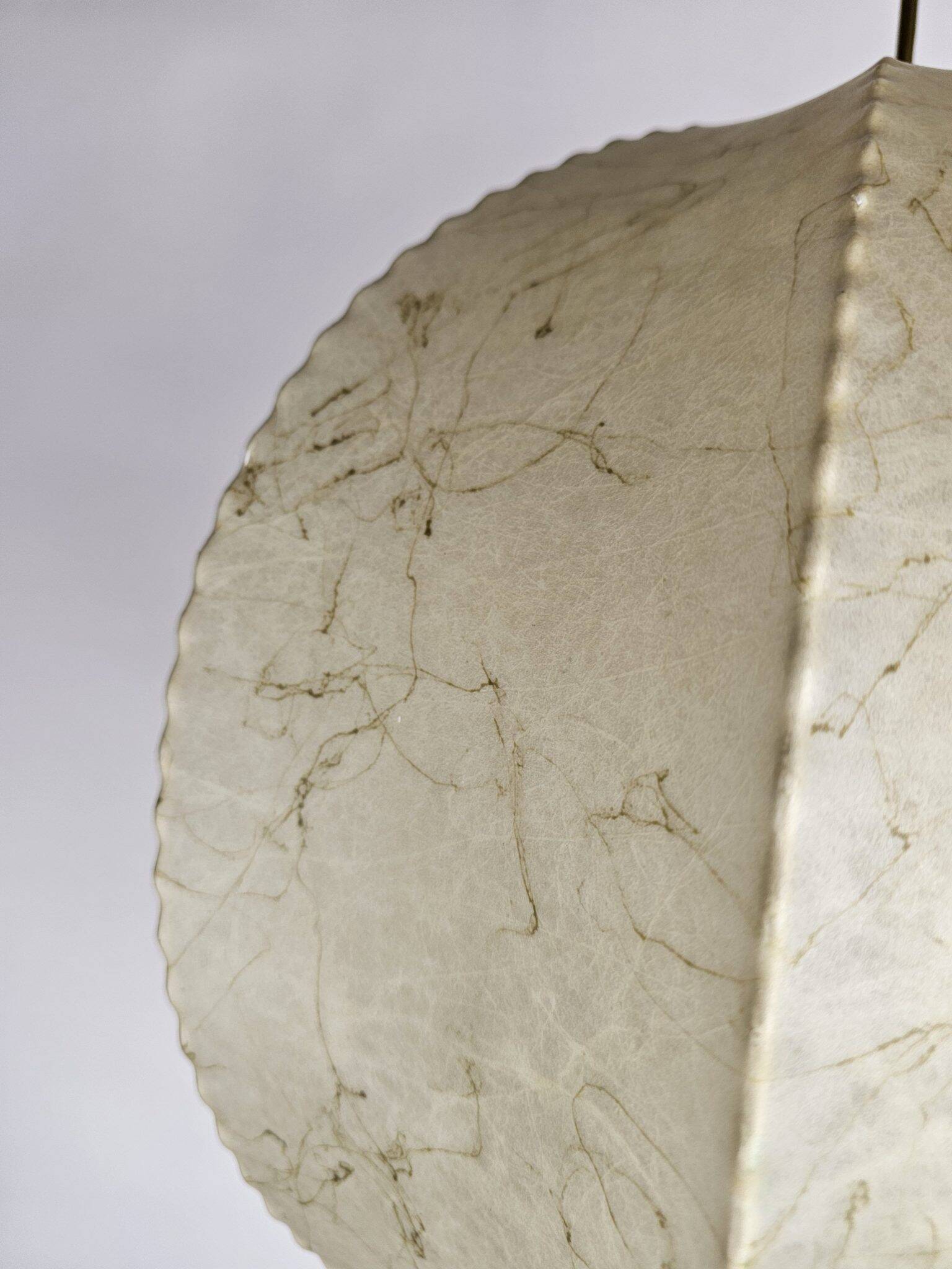 Large cocoon pendant lamp with beautiful grain from Italy 50 cm