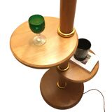 Vintage wooden floor lamp - 1950s