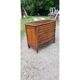 19th Century Walnut and Brass Commode, 3 Drawers