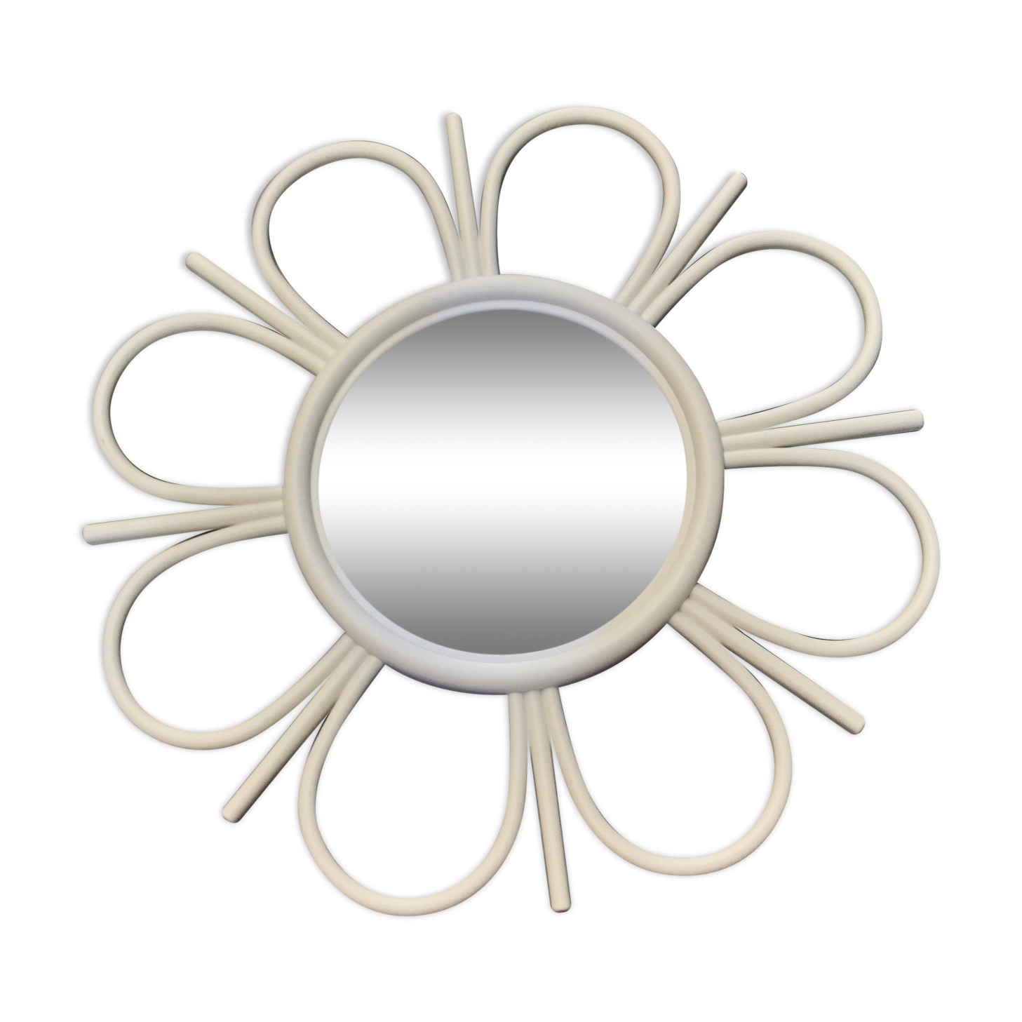 Vintage beige flower mirror