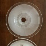 Three glass lampshades