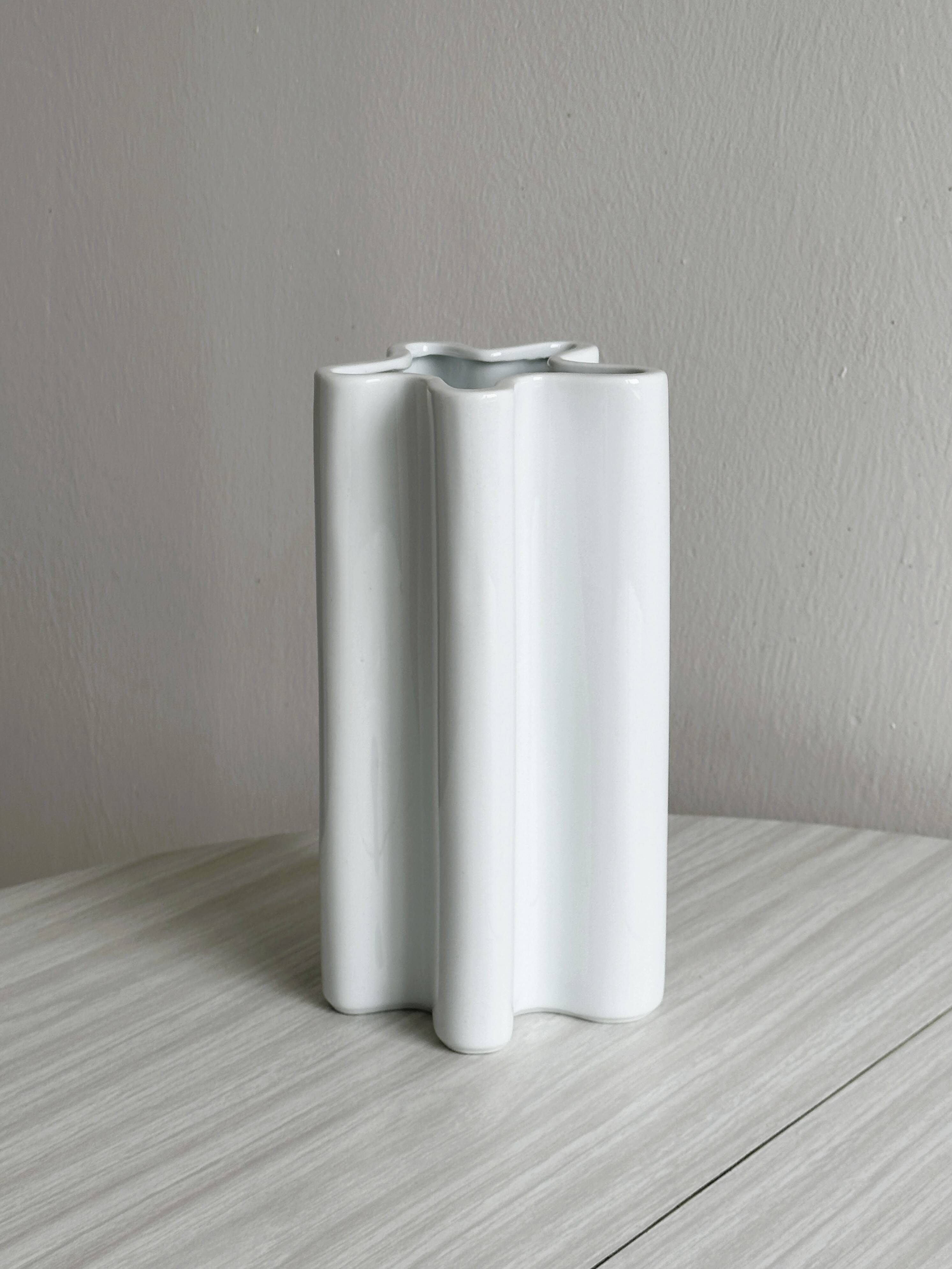 White porcelain vase