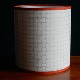 Nepalese paper cylindrical lampshade