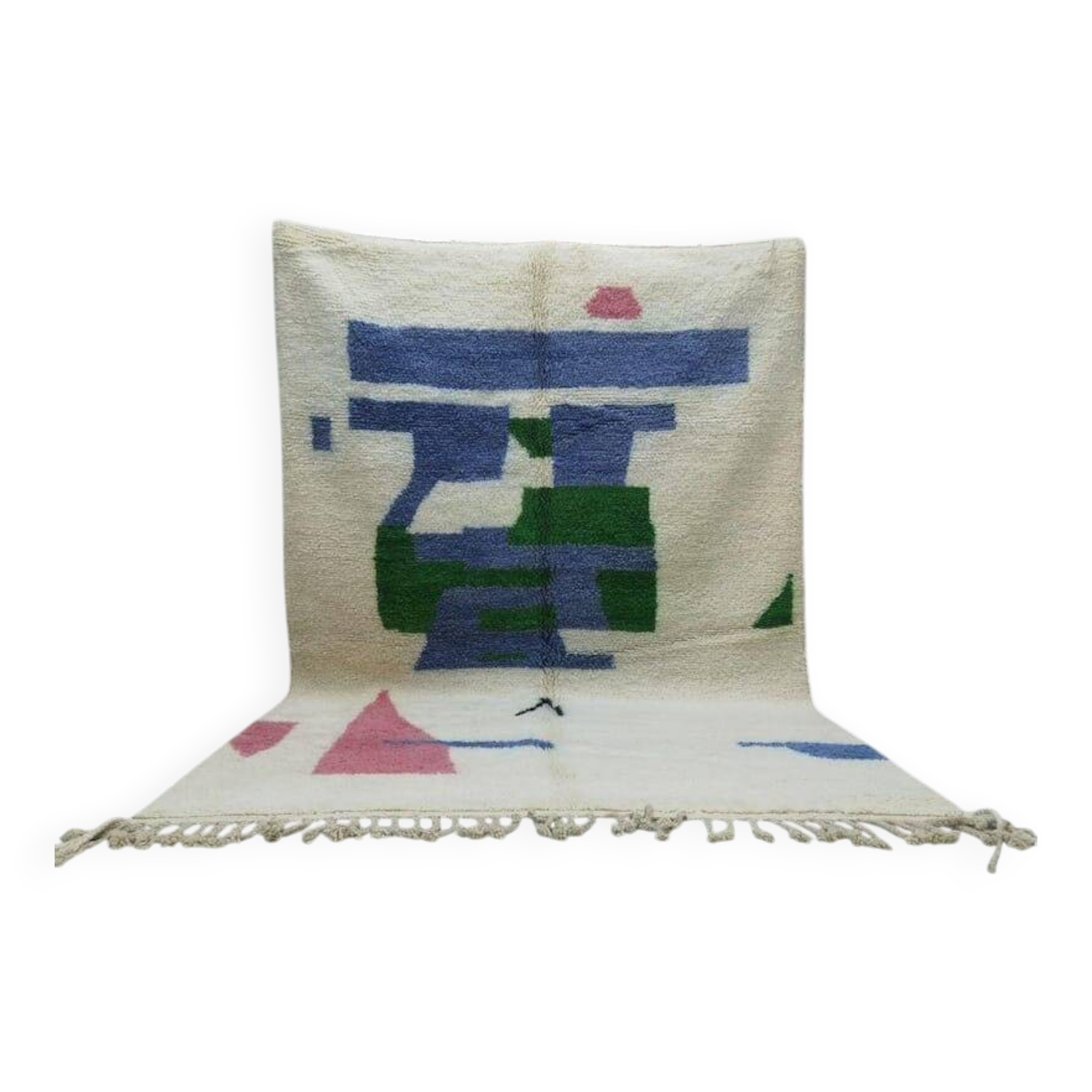Beni Ourain rug, handwoven, traditional artisan size 150-250 cm.