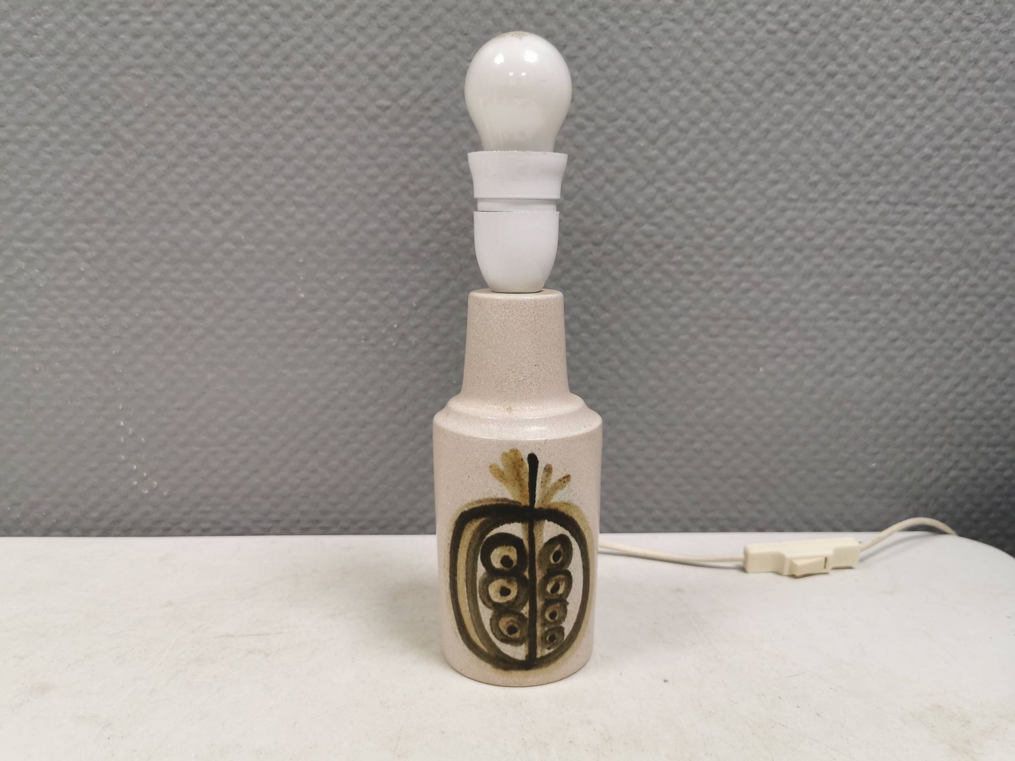 Small stoneware table lamp from Danish brand Okola, 1980s
