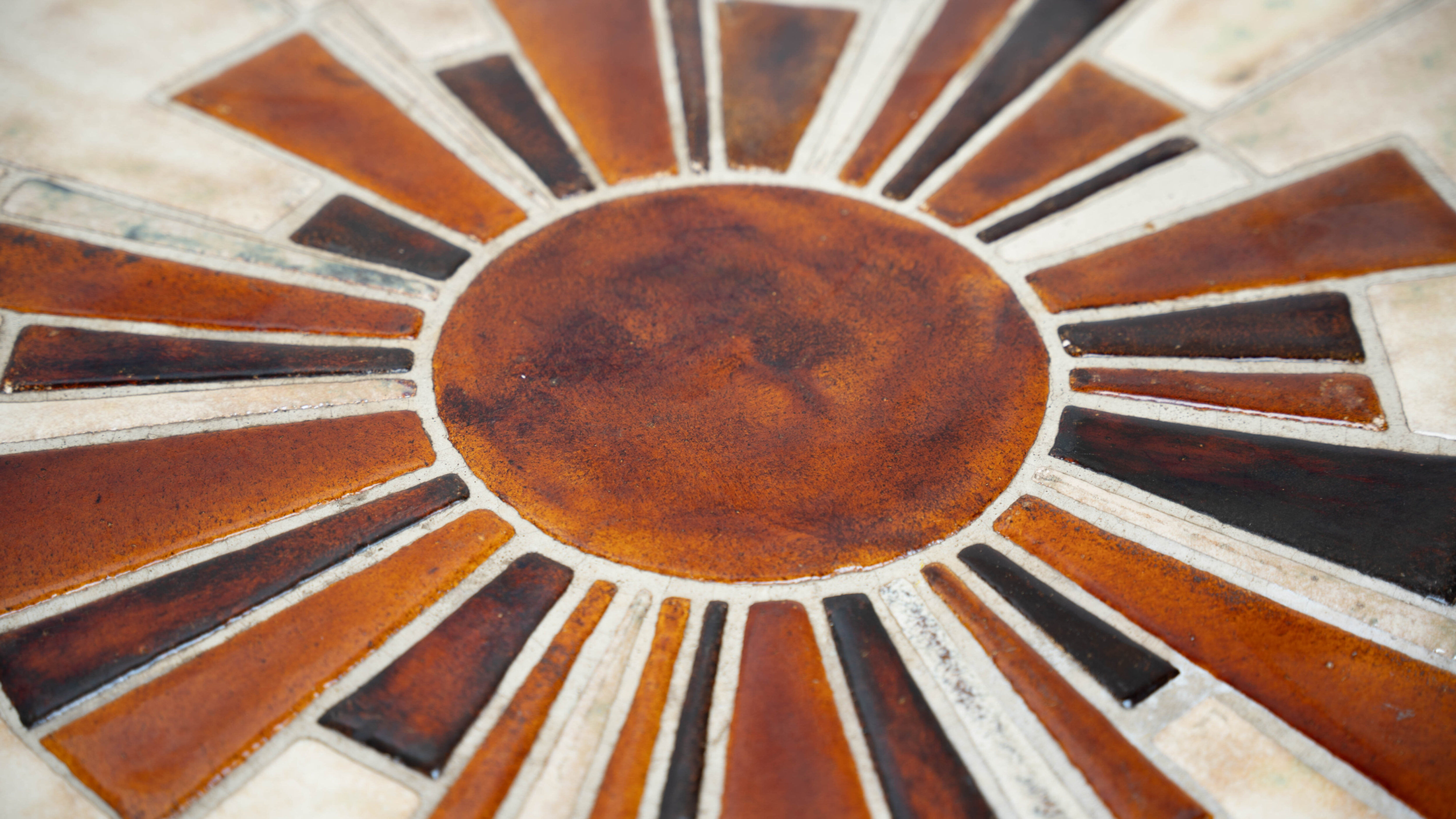 1970s French ceramic coffee table by Barrois for Vallauris