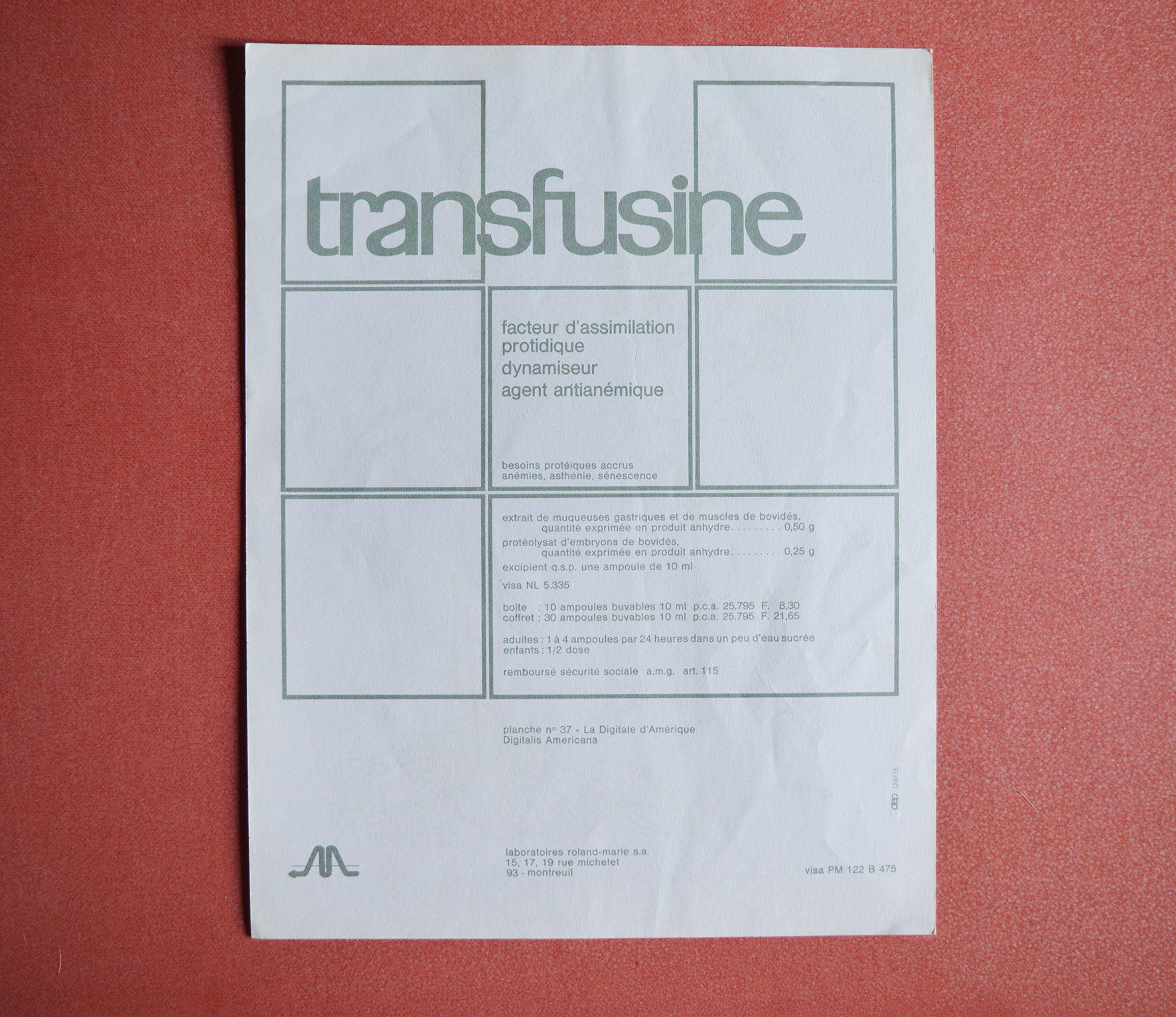 Pharmaceutical advertising poster - Botany No.37