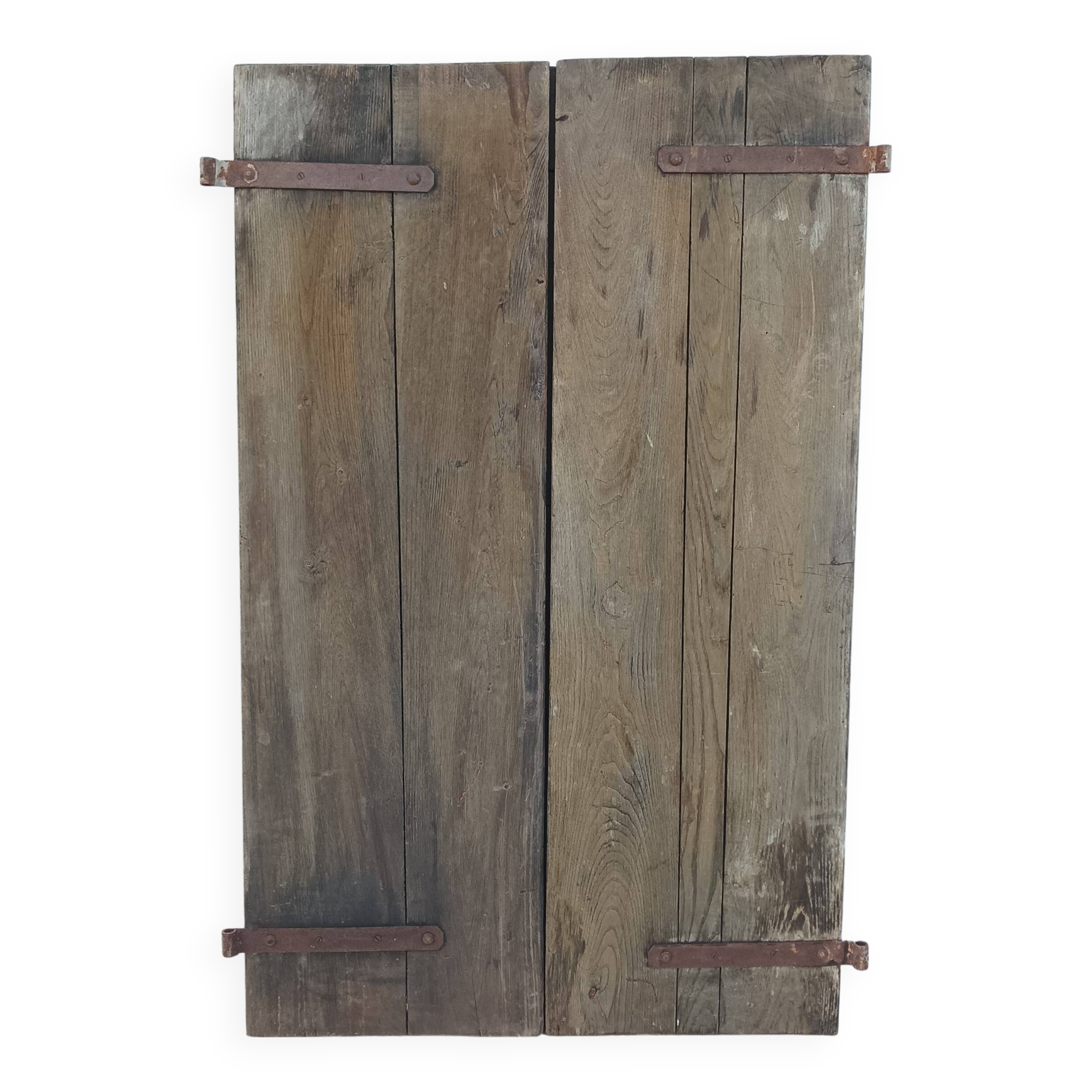 Pair of antique oak shutters