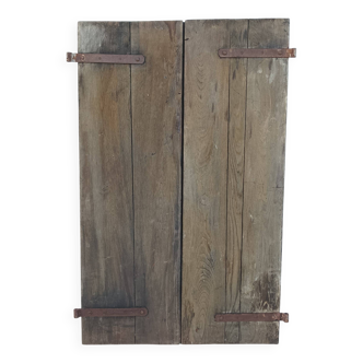 Pair of antique oak shutters