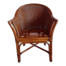 Armchair in woven rattan varnished adult