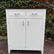 Buffet blanc vintage 2 portes et 2 tiroirs