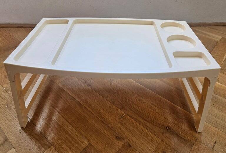 Midcentury Folding Bed Breakfast Table Tray Dansol, Canada, 1970s