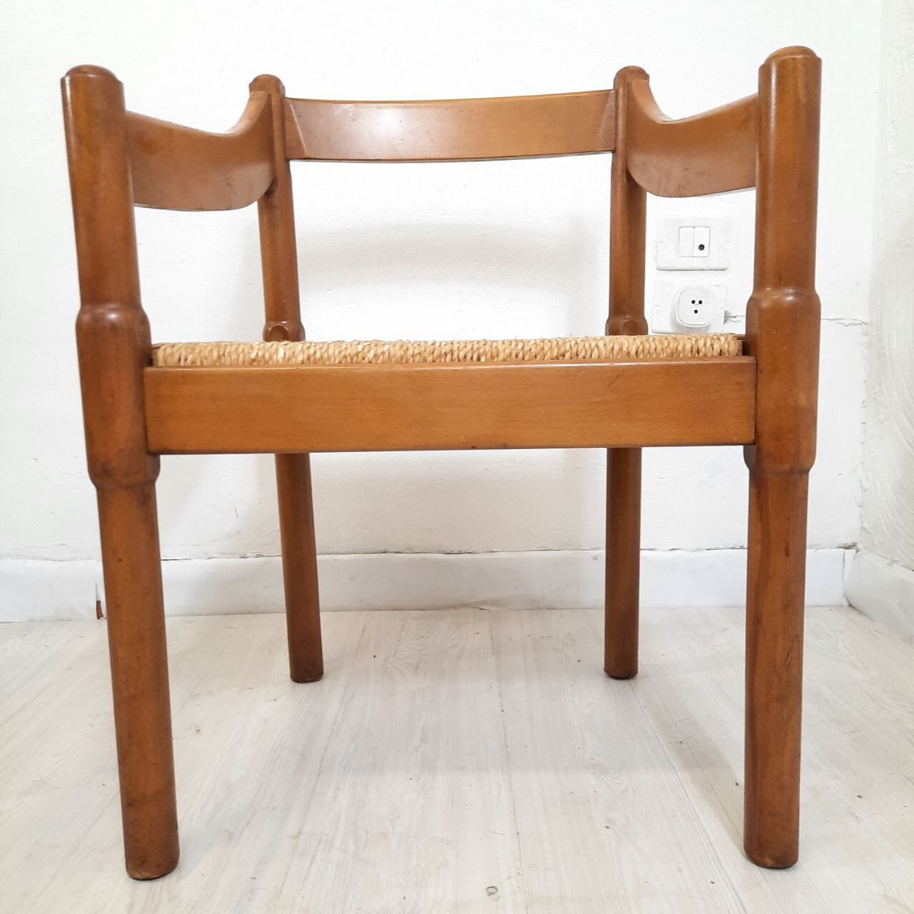 Pair of Carimate chairs by Vico Magistretti for Cassina 1960