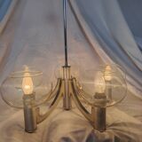 5-branched chandelier by Sciolari, Italy, space age, 1970