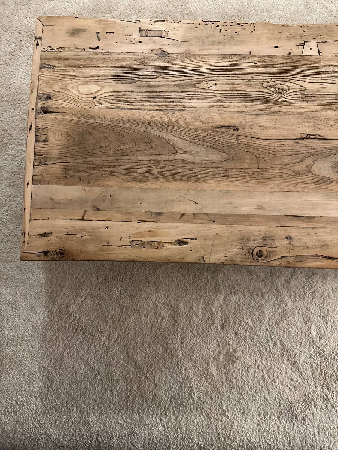 Antique coffee table in elm