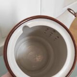 Théière fleurs vintage en grès