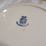 Hollow and round dish from Gien, thistle series